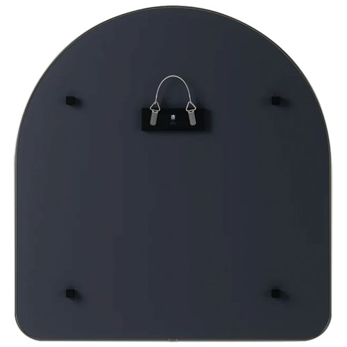 Hubba Arched 34" x 36" Wall Mirror - Metallic Titanium