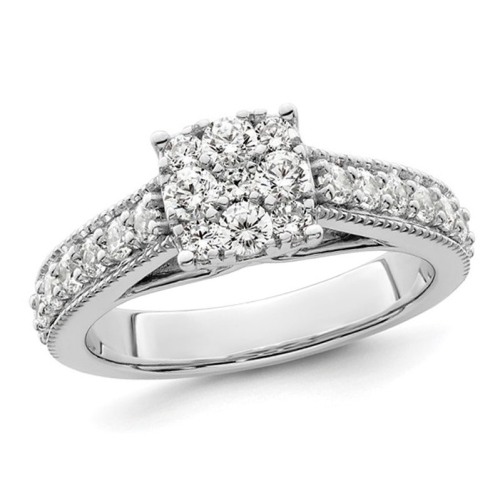 GEM AND HARMONY  1.00 Carat (Ctw Si1-Si2, G-H-I) Lab-Grown Diamond Engagement Ring In 14K Gold In White
