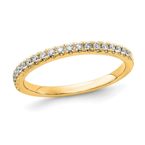 GEM AND HARMONY  1/5 Carat (Ctw E-F, Vs1-Vs2) Lab-Grown Diamond Wedding Band Ring In 14K Gold In Yellow