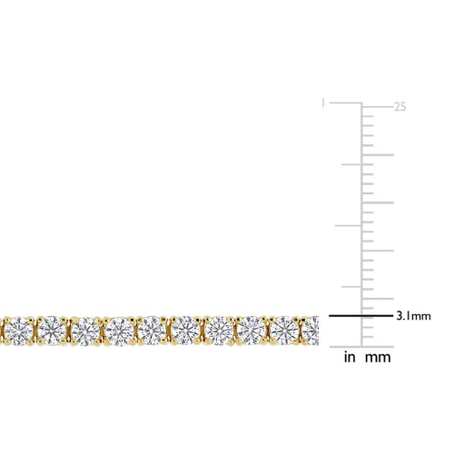 5.10 Carat Lab-Created Moissanite Tennis Bracelet in Yellow Plated Sterling Silver