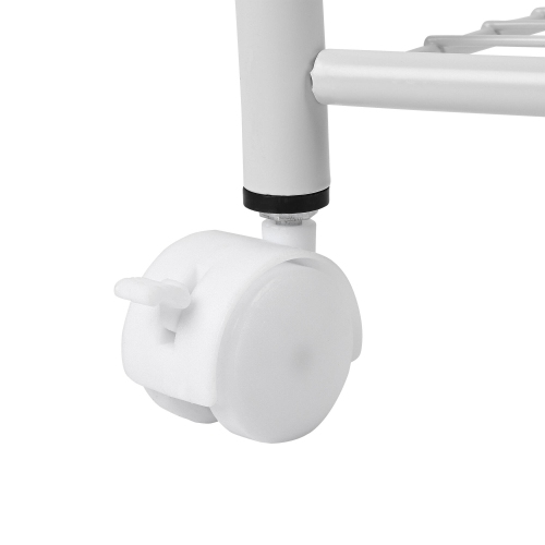 2 in 1 Clothes Rack Garment Clothing Coat Shelf with Storage basket & Bottom Rack and 4 wheels - SortWise