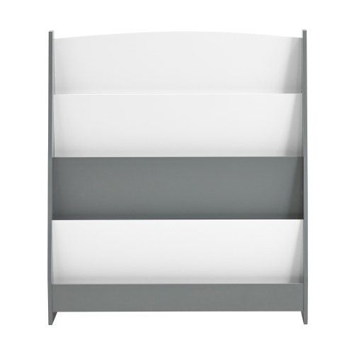 SoBuy Bibliothèque Étagère à Livres Enfants Étagère de Rangement Jouets pour Enfants avec 4 Compartiments Ouverts 80 x 30 x 88 cm, KMB32-HG