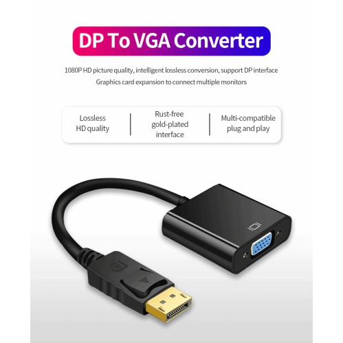 SuperShield DisplayPort DP to VGA Video Adapter Converter