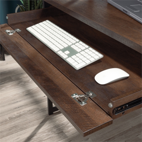 Sauder Briarbrook Engineered Wood Computer Desk with Hutch in Barrel Oak