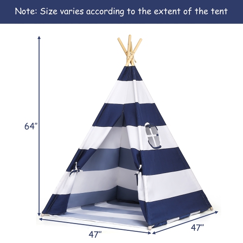 Gymax Portable Play Tent Teepee Children Playhouse Sleeping Dome w/Carry Bag