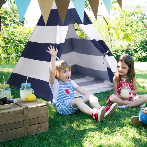 Gymax Portable Play Tent Teepee Children Playhouse Sleeping Dome w/Carry Bag