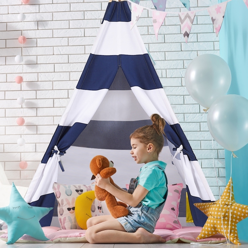 Gymax Portable Play Tent Teepee Children Playhouse Sleeping Dome w/Carry Bag