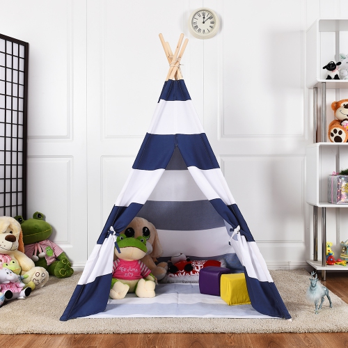 Gymax Portable Play Tent Teepee Children Playhouse Sleeping Dome w/Carry Bag