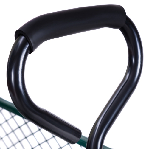 Gymax Heavy Duty Lawn Garden Utility Cart Wagon Wheelbarrow Steel Trailer