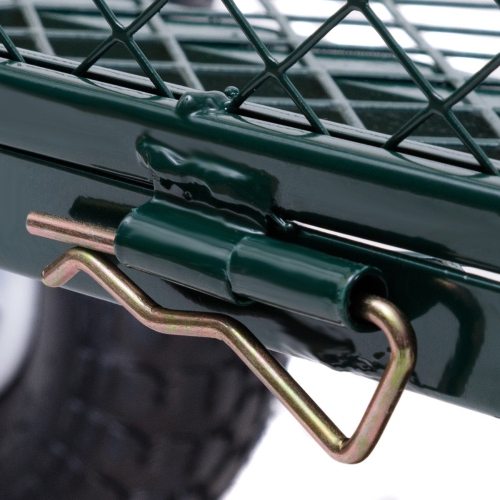 Gymax Heavy Duty Lawn Garden Utility Cart Wagon Wheelbarrow Steel Trailer