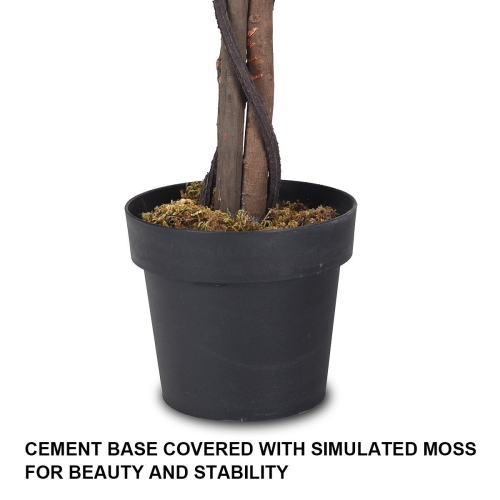 Gymax Artificial Wistera Silk Tree Pink Flower 6 Feet Home Holiday Decor