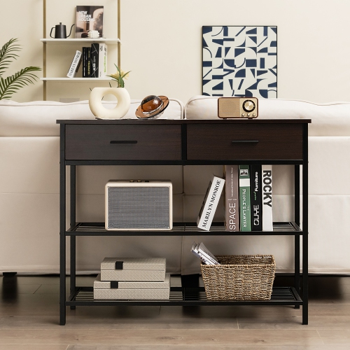 Costway Console Entryway Sofa Table with 2 Drawers for Entrance Living Room