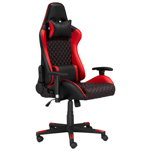 Brassex Violet High-Back Mesh Task Chair - Black/Red