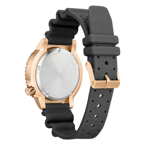 Citizen Unisex Promaster Dive Eco-Drive Watch 44mm Rose Gold-Tone Stainless Steel Case Grey Polyurethane Strap with Grey Dial