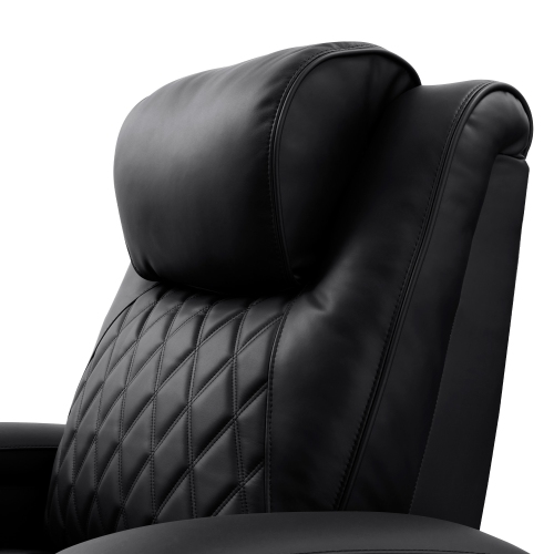 Sièges de cinéma maison édition de luxe Oslo de Valencia | cuir Nappa italien semi-aniline 20000, inclinaison électrique, soutien lombaire