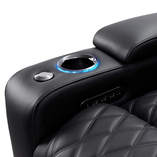 Valencia Oslo Luxury Edition Home Theater Seating | Semi-Aniline Italian Nappa 20000 Leather, Power Recline, Power Lumbar Support, Power Headrest,