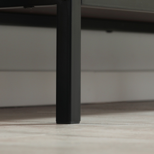 Meuble pour téléviseur mesurant jusqu’à 50 po de HOMCOM, meuble pour téléviseur avec porte, rangement ouvert et tiroirs, table pour téléviseur avec