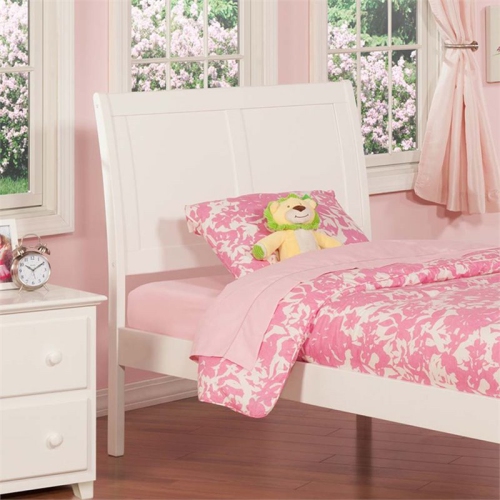 Leo & Lacey Twin Sleigh Headboard in White