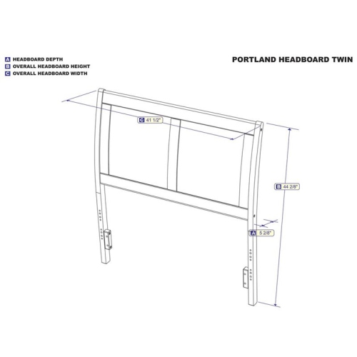Leo & Lacey Twin Sleigh Headboard in White