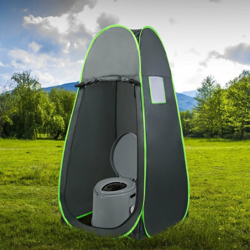 Gymax Portable Travel Toilet Indoor Outdoor W/Paper Holder Camping Hiking Boating