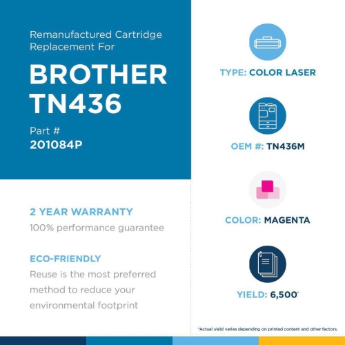 Clover Imaging Remanufactured Extra High Yield Magenta Toner Cartridge for Brother TN436M
