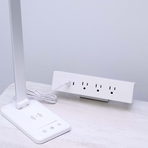 MotionGrey Desk Clamp Power Strip, Desktop Mount Surge Protector, Desk Clamp Power Bar, USB C Port,3 Outlets, 6FT Flat Plug for Home and Office