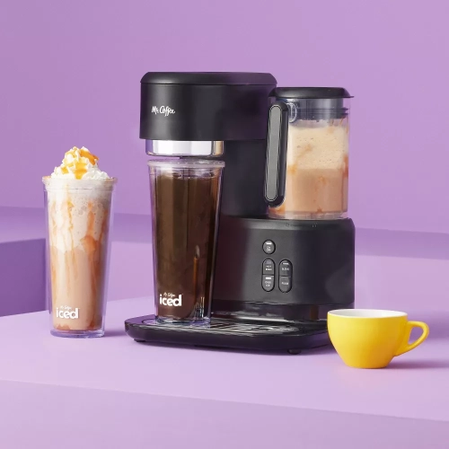 Mr. Coffee Single-Serve Frappe, glacée et cafetière chaude avec Blender - Black
