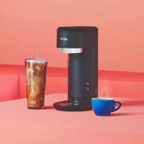 Mr. Coffee Single-Serve Iced et chaleur chaude avec gobelet réutilisable et filtre en nylon