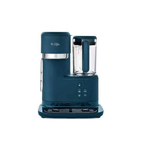 Mr. Coffee Single-Serve Frappe, Iced, and Hot Coffee Maker with Blender - Navy