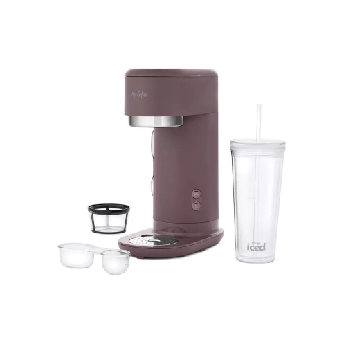Mr. Coffee Single-Serve Iced and Hot Coffee Maker with Reusable Tumbler and Nylon Filter