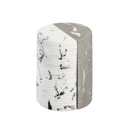 TOV Furniture Terra Grey and White Concrete Bookends