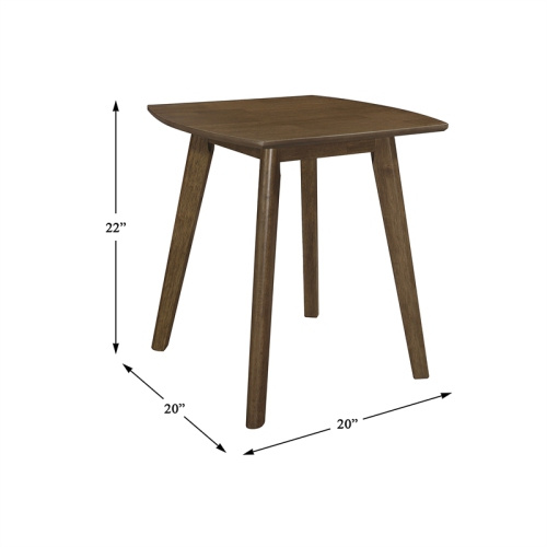 Lexicon Damala 3 Piece Wood Occasional Table Set in Walnut