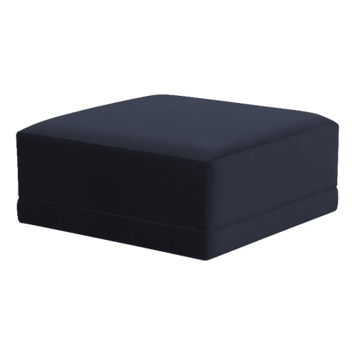 TOV Furniture Willow Navy Velvet Upholstered Ottoman