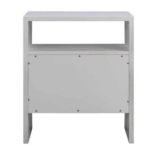 TOV Furniture Libre 27"H Modern Style Acacia Wood Nightstand in White