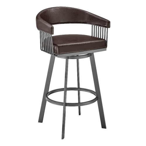 ARMEN LIVING  Chelsea 30 In Bar Height Swivel Bar Stool In Chocolate In Brown