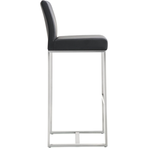 TOV Furniture Denmark 30.7" Contemporary Fabric Bar Stools in Black