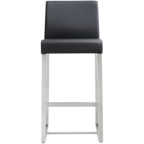 TOV Furniture Denmark 27" Contemporary Fabric Counter Stools in Black