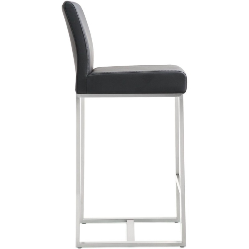 TOV Furniture Denmark 27" Contemporary Fabric Counter Stools in Black