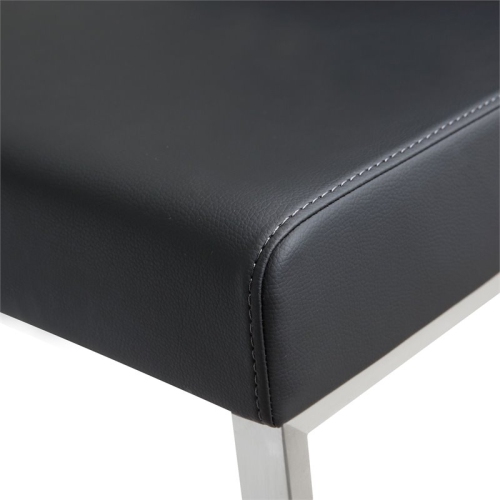 TOV Furniture Denmark 27" Contemporary Fabric Counter Stools in Black