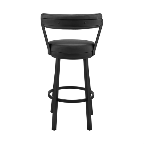 Bryant 30 in Bar Height Swivel Bar Stool in Black and Black