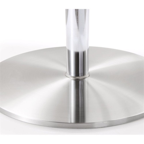 TOV Furniture Amalfi 22" Adjustable Stainless Steel and Fabric Barstool in Black