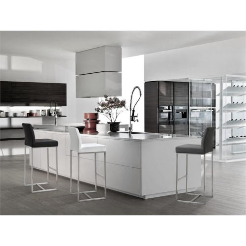 TOV Furniture Denmark 27" Contemporary Fabric Counter Stools in White