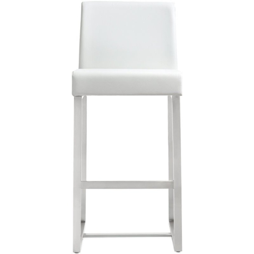 TOV Furniture Denmark 27" Contemporary Fabric Counter Stools in White