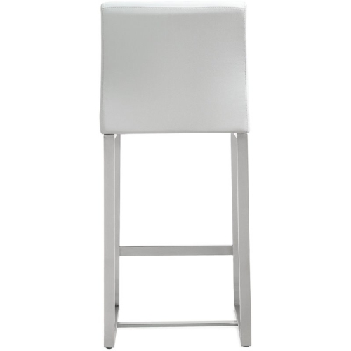 TOV Furniture Denmark 27" Contemporary Fabric Counter Stools in White