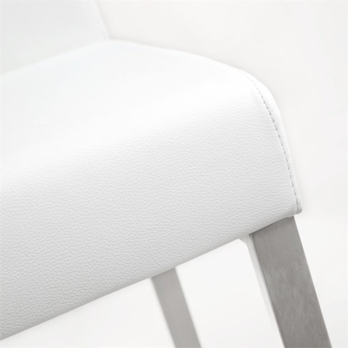 TOV Furniture Denmark 27" Contemporary Fabric Counter Stools in White