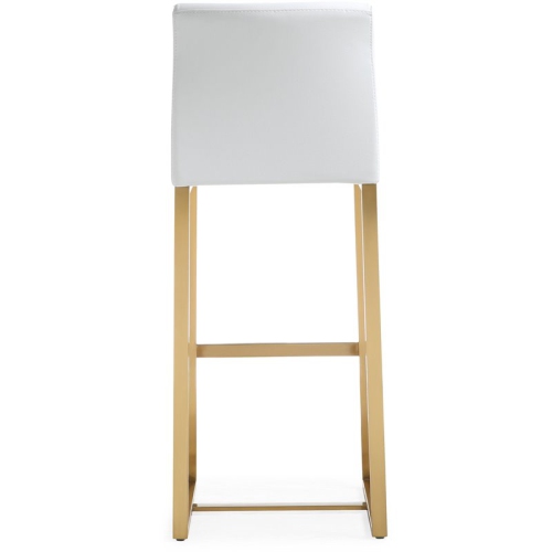 TOV Furniture Denmark 30.7" Fabric Bar Stools in White/Gold