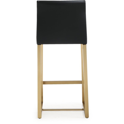 TOV Furniture Denmark 27" Steel/Fabric Counter Stools in Black/Gold