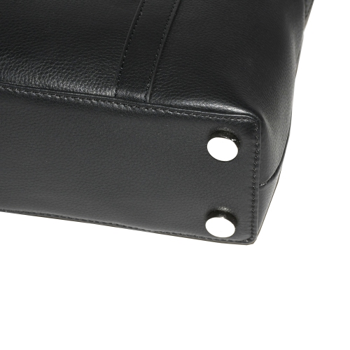 Sac à bandoulière en cuir avec poignées noires de Club Rochelier