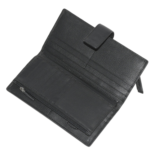 Pochette portefeuille pour femmes avec languette de Club Rochelier - Noir