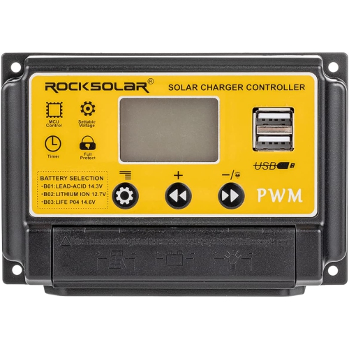 Rocksolar Le panneau solaire pliable ROCKSOLAR 30W 12V - Chargeur de batterie  solaire port